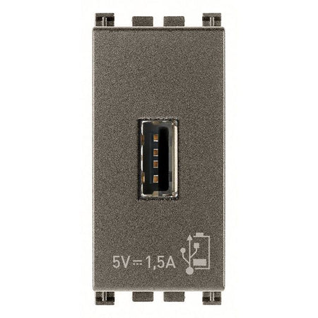 Vimar Arké USB Charging Outlet, 120-240V AC, 1 Module — Quality Boat Parts