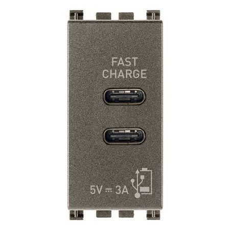 Vimar Arké USB Charging Outlet, 120-240V AC, 1 Module — Quality Boat Parts