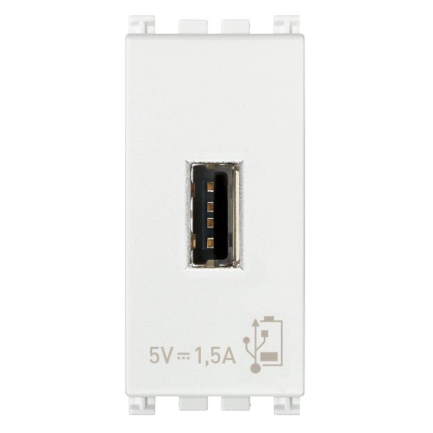 Vimar Arké USB Charging Outlet, 120-240V AC, 1 Module — Quality Boat Parts