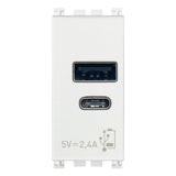 Vimar Arké USB Charging Outlet, 120-240V AC, 1 Module — Quality Boat Parts