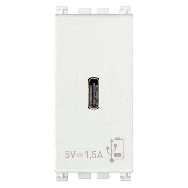 Vimar Arké USB Charging Outlet, 120-240V AC, 1 Module — Quality Boat Parts
