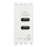 Vimar Arké USB Charging Outlet, 120-240V AC, 1 Module — Quality Boat Parts