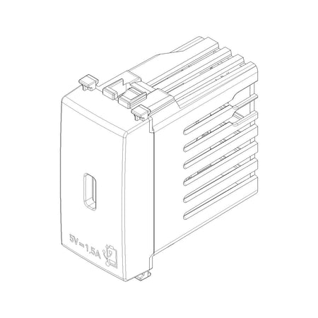 Vimar Arké USB Charging Outlet, 120-240V AC, 1 Module — Quality Boat Parts