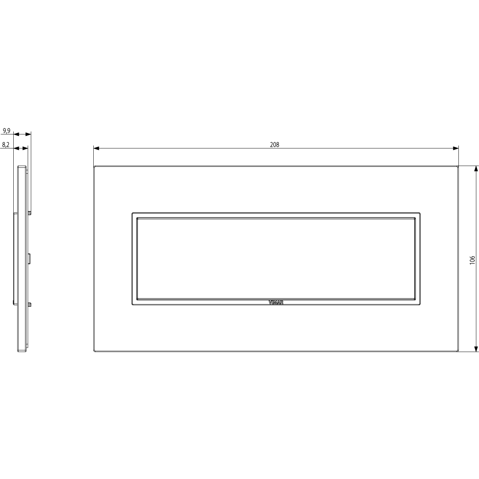 Vimar Eikon EVO 7-Module Cover Plate, Horizontal/Vertical Mount — Quality Boat Parts