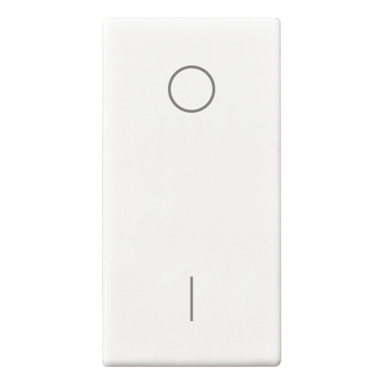 Vimar Plana 1M Interchangeable Button, Single Rocker, IP40, Lightable, Halogen-Free Thermoplastic — Quality Boat Parts