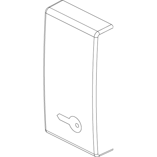 Vimar Plana 1M Interchangeable Button, Single Rocker, IP40, Lightable, Halogen-Free Thermoplastic — Quality Boat Parts