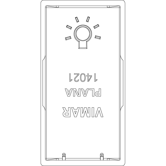 Vimar Plana 1M Interchangeable Button, Single Rocker, IP40, Lightable, Halogen-Free Thermoplastic — Quality Boat Parts