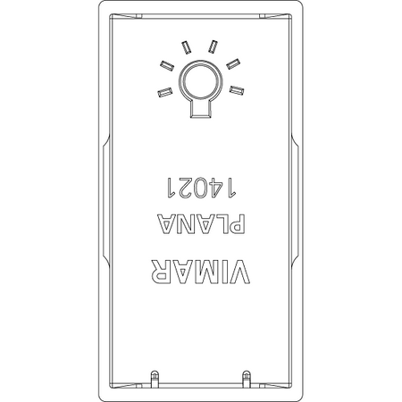 Vimar Plana 1M Interchangeable Button, Single Rocker, IP40, Lightable, Halogen-Free Thermoplastic — Quality Boat Parts