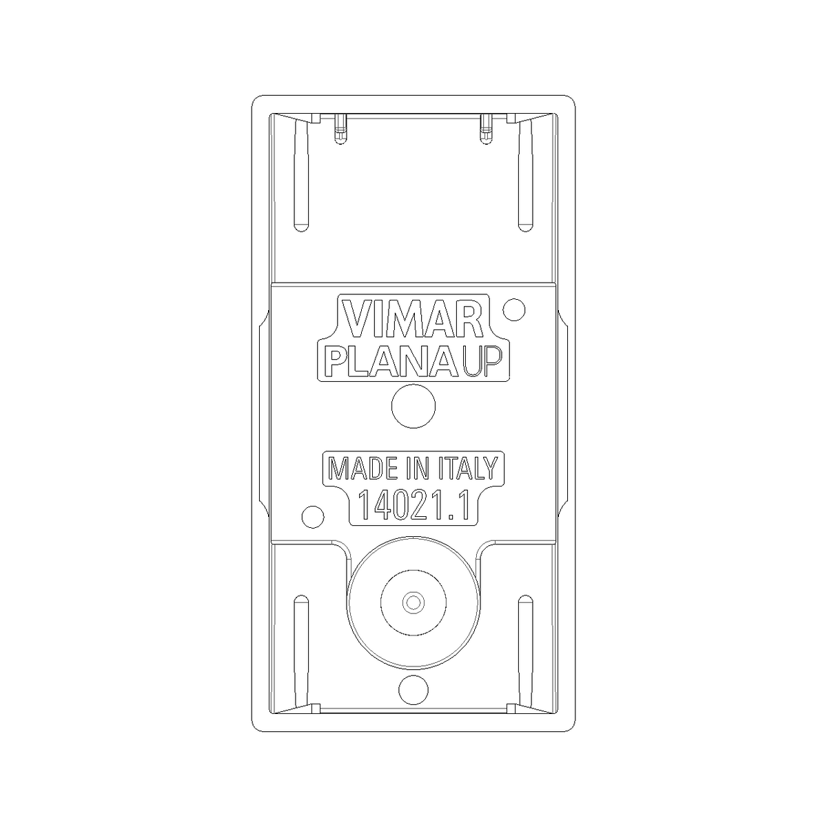 Vimar Plana 1M Interchangeable Button, Single Rocker, IP40, Lightable, Halogen-Free Thermoplastic — Quality Boat Parts