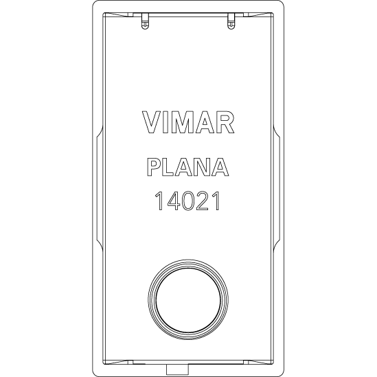 Vimar Plana 1M Interchangeable Button, Single Rocker, IP40, Lightable, Halogen-Free Thermoplastic — Quality Boat Parts