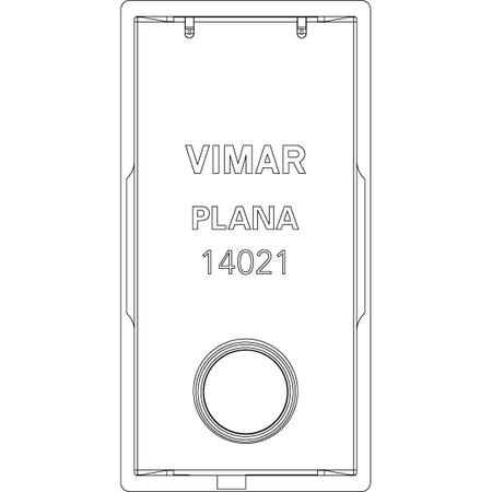 Vimar Plana 1M Interchangeable Button, Single Rocker, IP40, Lightable, Halogen-Free Thermoplastic — Quality Boat Parts