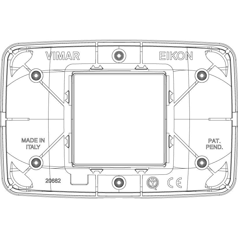 Vimar Eikon Round Cover Plate, 2-Central-Module, 120 x 80 mm — Quality Boat Parts