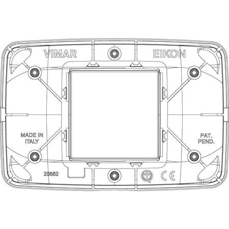 Vimar Eikon Round Cover Plate, 2-Central-Module, 120 x 80 mm — Quality Boat Parts