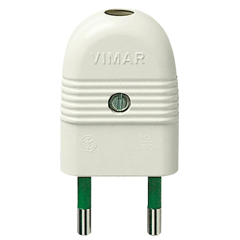 Vimar SICURY 2P 10A Axial Plug, Italian Standard S10, 250V — Quality Boat Parts
