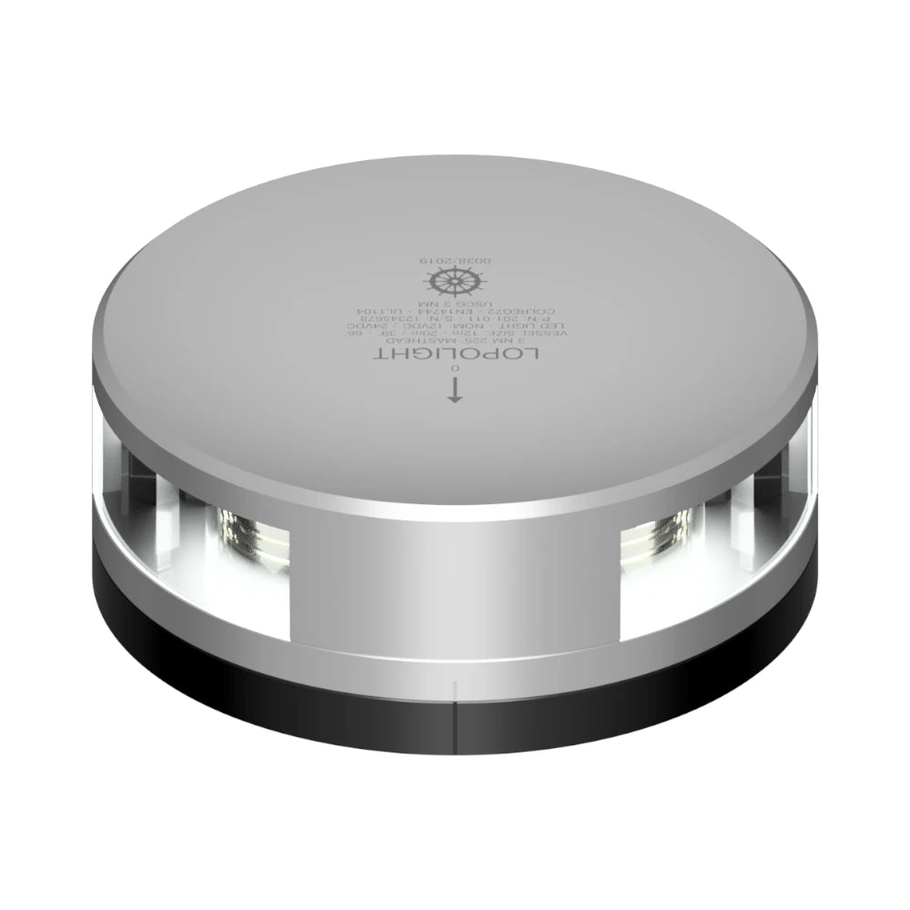 Lopolight 201-011 Masthead Light, 3nm, Horizontal Mount, FB Flat Base — Quality Boat Parts