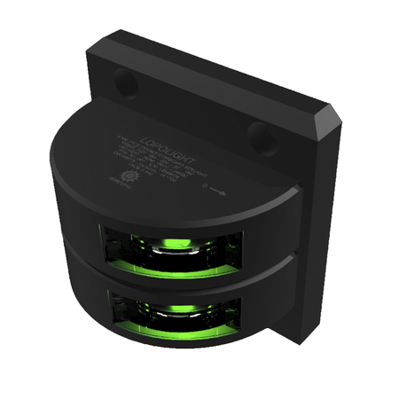 Lopolight Series 301-101 Starboard Sidelight, 3NM, Vertical Mount, 6m Cable, 10-32VDC, IP68 — Quality Boat Parts