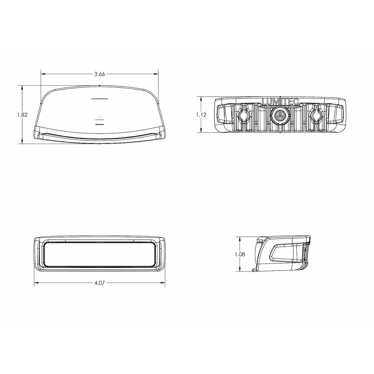 Lumitec Contour Drop-In LED Navigation Light, USCG 2NM, 10-30V DC, ABYC C-5 — Quality Boat Parts
