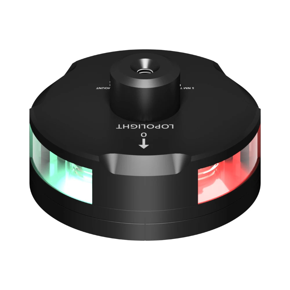 Lopolight Tri-Color Navigation Light, Windex Mount with Light, Flat Base, 1NM, 10-32VDC, IP68 — Quality Boat Parts