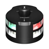 Lopolight Tri-Color/Anchor Navigation Light, Illuminated Windex Mount, 1NM, 10-32VDC, IP68, FB Flat Base — Quality Boat Parts