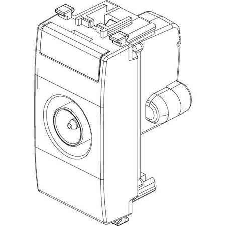 Vimar Eikon TV-RD-SAT Coaxial Socket Outlet, 5-2400 MHz, Male Connector — Quality Boat Parts