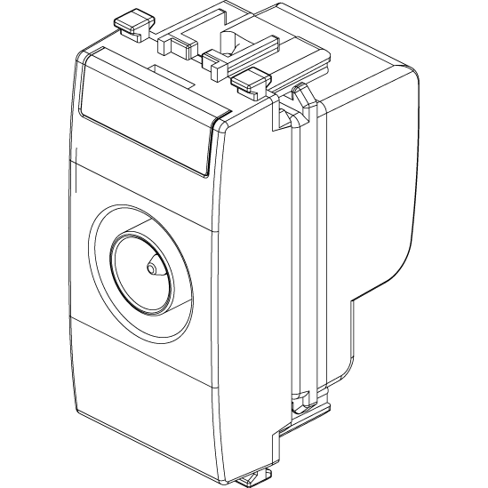 Vimar Eikon TV-RD-SAT Coaxial Socket Outlet, 5-2400 MHz, Male Connector — Quality Boat Parts