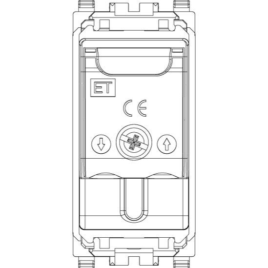 Vimar Eikon TV-RD-SAT Coaxial Socket Outlet, 5-2400 MHz, Male Connector — Quality Boat Parts
