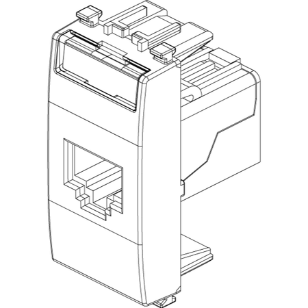 Vimar EIKON RJ45 Cat5e UTP Socket Outlet, T568A/B Universal Wiring, 8-Contact — Quality Boat Parts