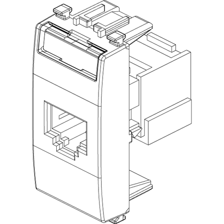 Vimar EIKON RJ45 Cat5e UTP Socket Outlet, T568A/B Universal Wiring, 8-Contact — Quality Boat Parts