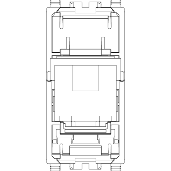 Vimar EIKON RJ45 Cat5e UTP Socket Outlet, T568A/B Universal Wiring, 8-Contact — Quality Boat Parts