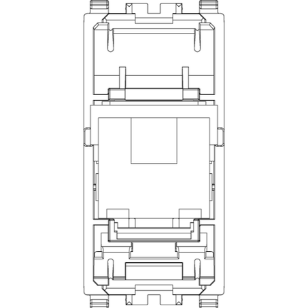 Vimar EIKON RJ45 Cat5e UTP Socket Outlet, T568A/B Universal Wiring, 8-Contact — Quality Boat Parts