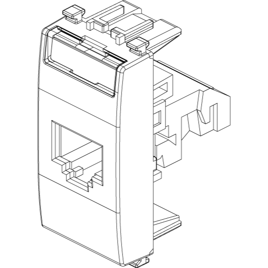 Vimar EIKON RJ45 Cat5e UTP Socket Outlet, T568A/B Universal Wiring, 8-Contact — Quality Boat Parts
