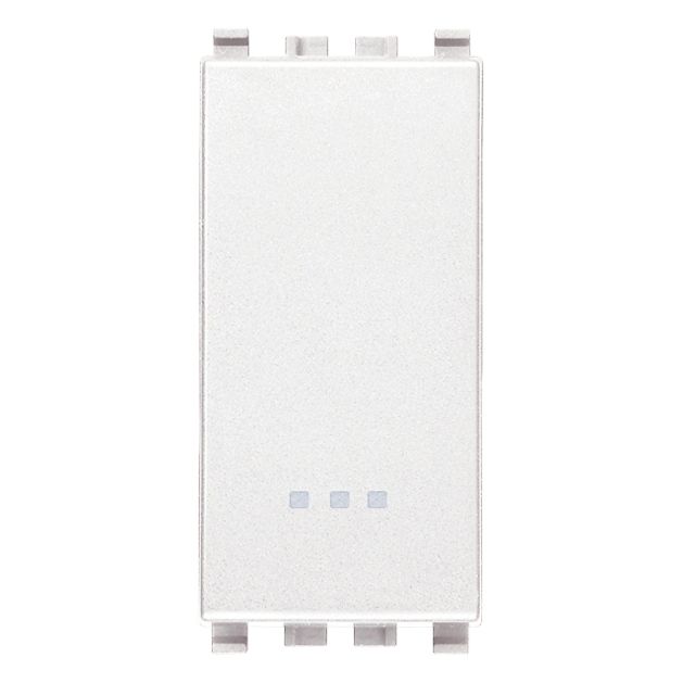 Vimar Eikon 1-Way Switch, 10AX 250V, Screwless Terminals, Replaceable Lightable Button — Quality Boat Parts