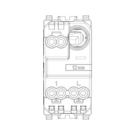Vimar Eikon 1-Way Switch, 10AX 250V, Screwless Terminals, Replaceable Lightable Button — Quality Boat Parts