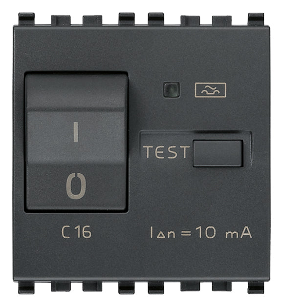 Vimar Eikon RCBO Circuit Breaker, 1P+N, 120-230V, 50/60 Hz, Type A RCD, IP40, 2 Modules — Quality Boat Parts