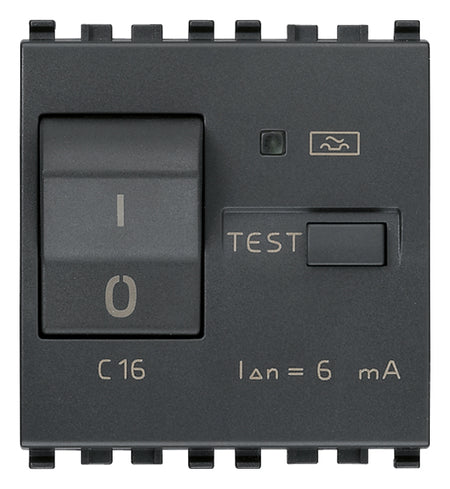 Vimar Eikon RCBO Circuit Breaker, 1P+N, 120-230V, 50/60 Hz, Type A RCD, IP40, 2 Modules — Quality Boat Parts