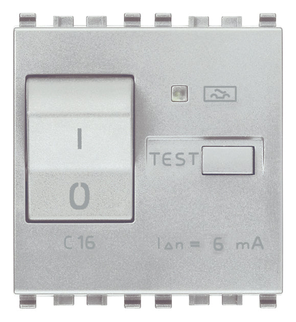 Vimar Eikon RCBO Circuit Breaker, 1P+N, 120-230V, 50/60 Hz, Type A RCD, IP40, 2 Modules — Quality Boat Parts
