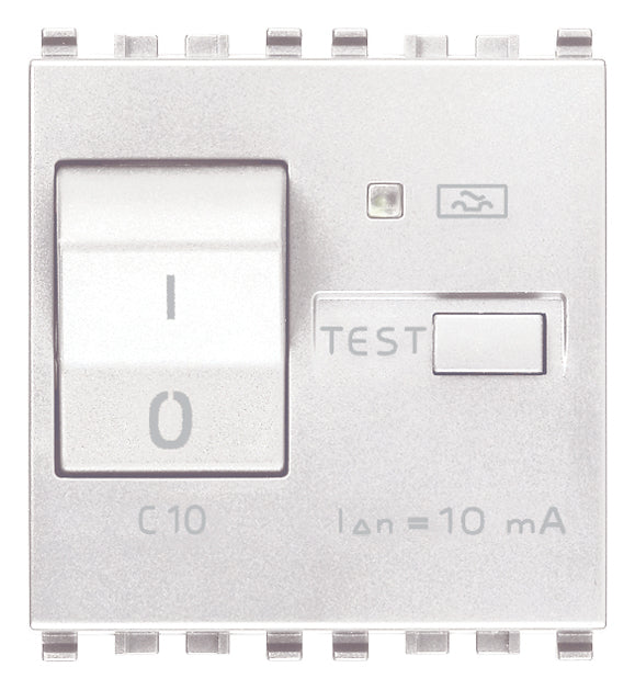 Vimar Eikon RCBO Circuit Breaker, 1P+N, 120-230V, 50/60 Hz, Type A RCD, IP40, 2 Modules — Quality Boat Parts