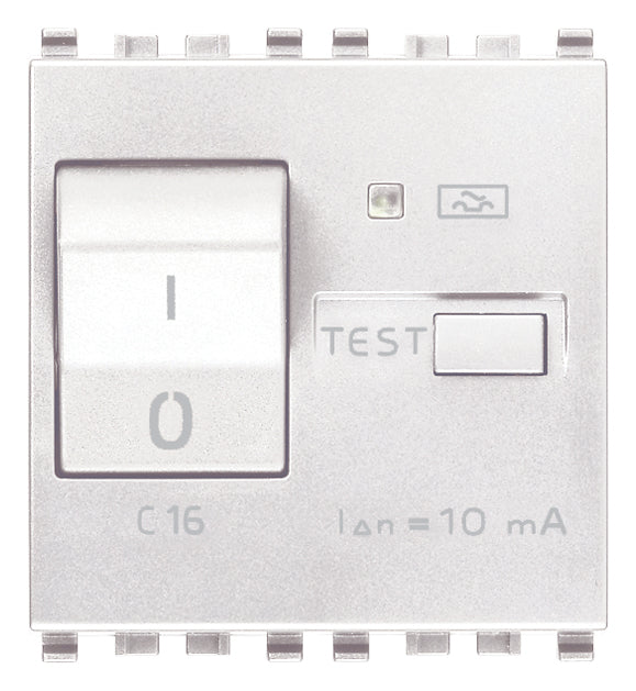 Vimar Eikon RCBO Circuit Breaker, 1P+N, 120-230V, 50/60 Hz, Type A RCD, IP40, 2 Modules — Quality Boat Parts