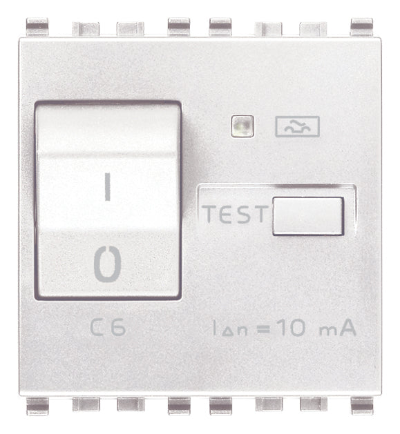 Vimar Eikon RCBO Circuit Breaker, 1P+N, 120-230V, 50/60 Hz, Type A RCD, IP40, 2 Modules — Quality Boat Parts