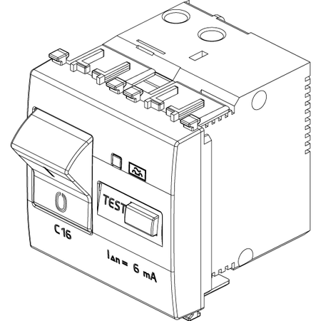 Vimar Eikon RCBO Circuit Breaker, 1P+N, 120-230V, 50/60 Hz, Type A RCD, IP40, 2 Modules — Quality Boat Parts