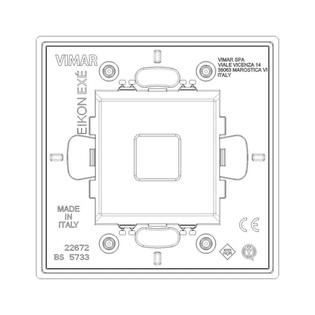 Vimar Eikon Cover Plate, Metal, Horizontal/Vertical Mount — Quality Boat Parts
