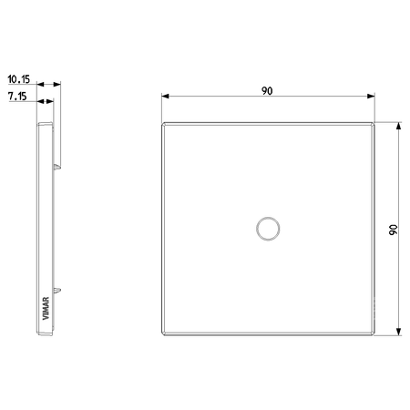 Vimar Eikon Cover Plate, Metal, Horizontal/Vertical Mount — Quality Boat Parts