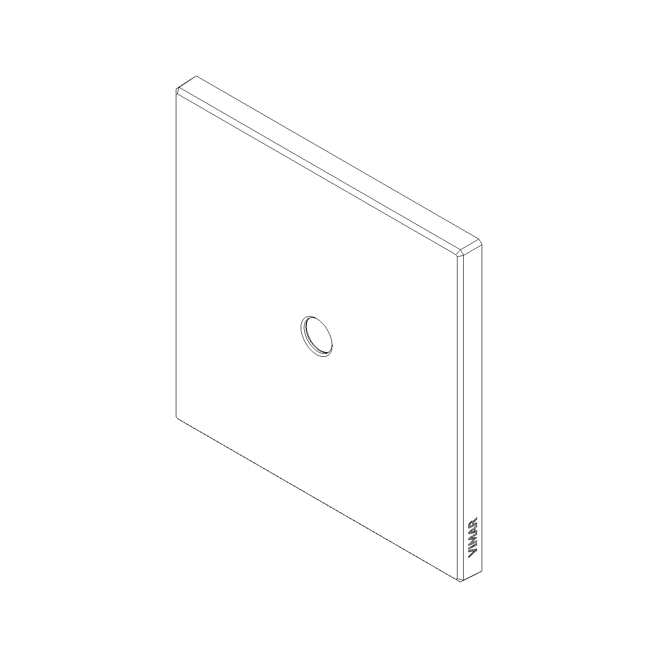 Vimar Eikon Cover Plate, Metal, Horizontal/Vertical Mount — Quality Boat Parts