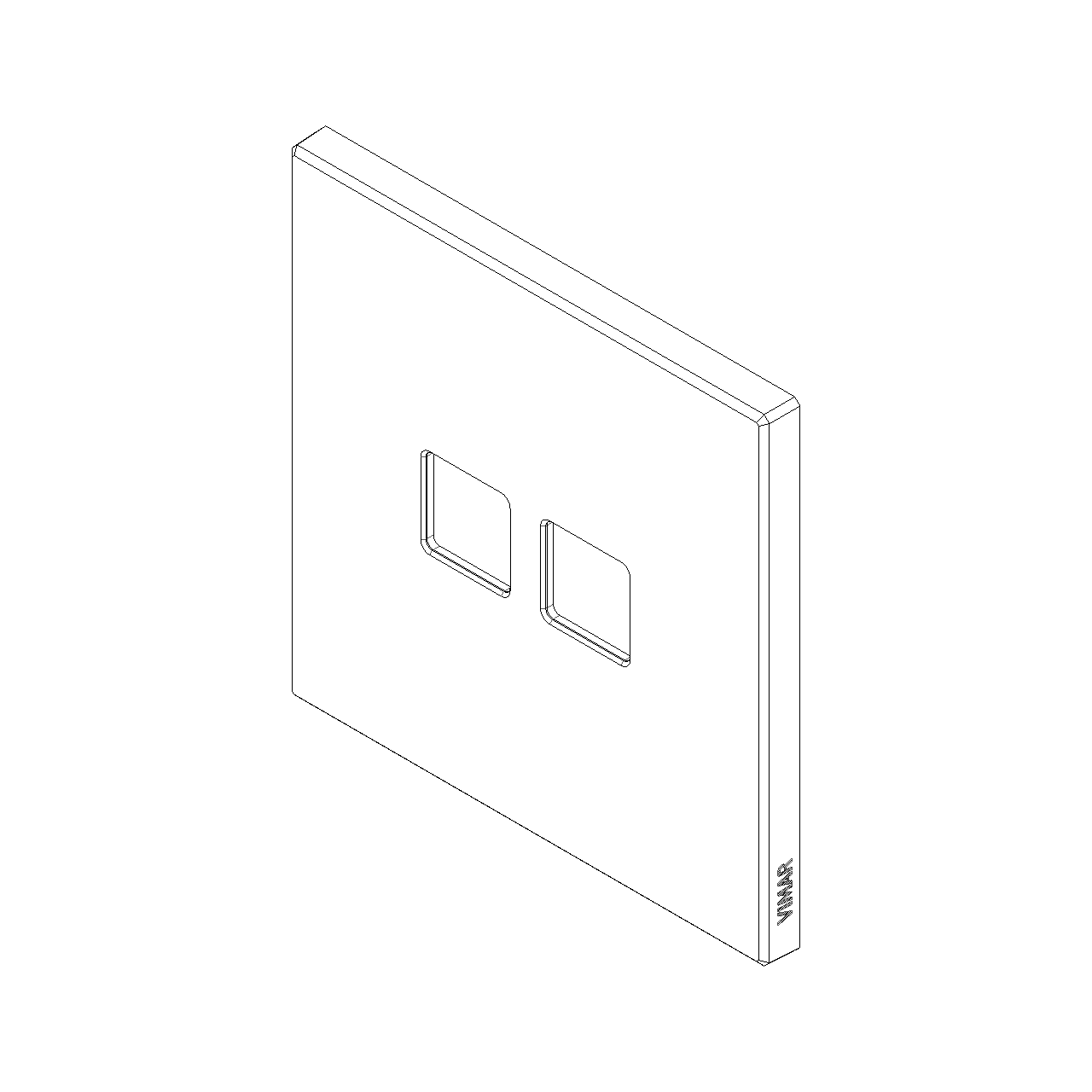 Vimar Eikon Cover Plate, Metal, Horizontal/Vertical Mount — Quality Boat Parts