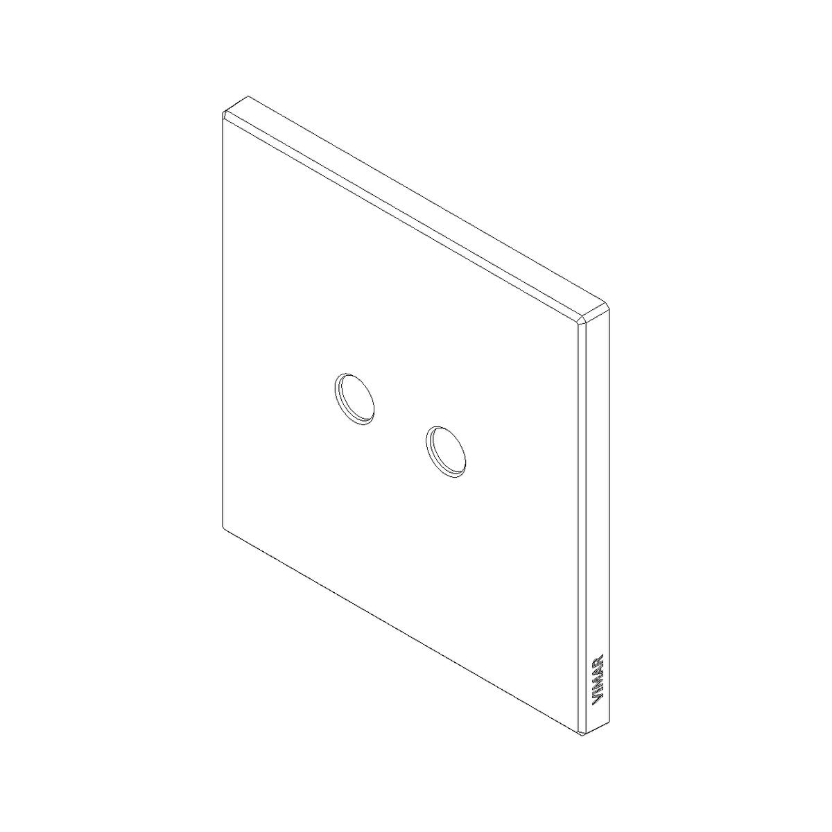 Vimar Eikon Cover Plate, Metal, Horizontal/Vertical Mount — Quality Boat Parts