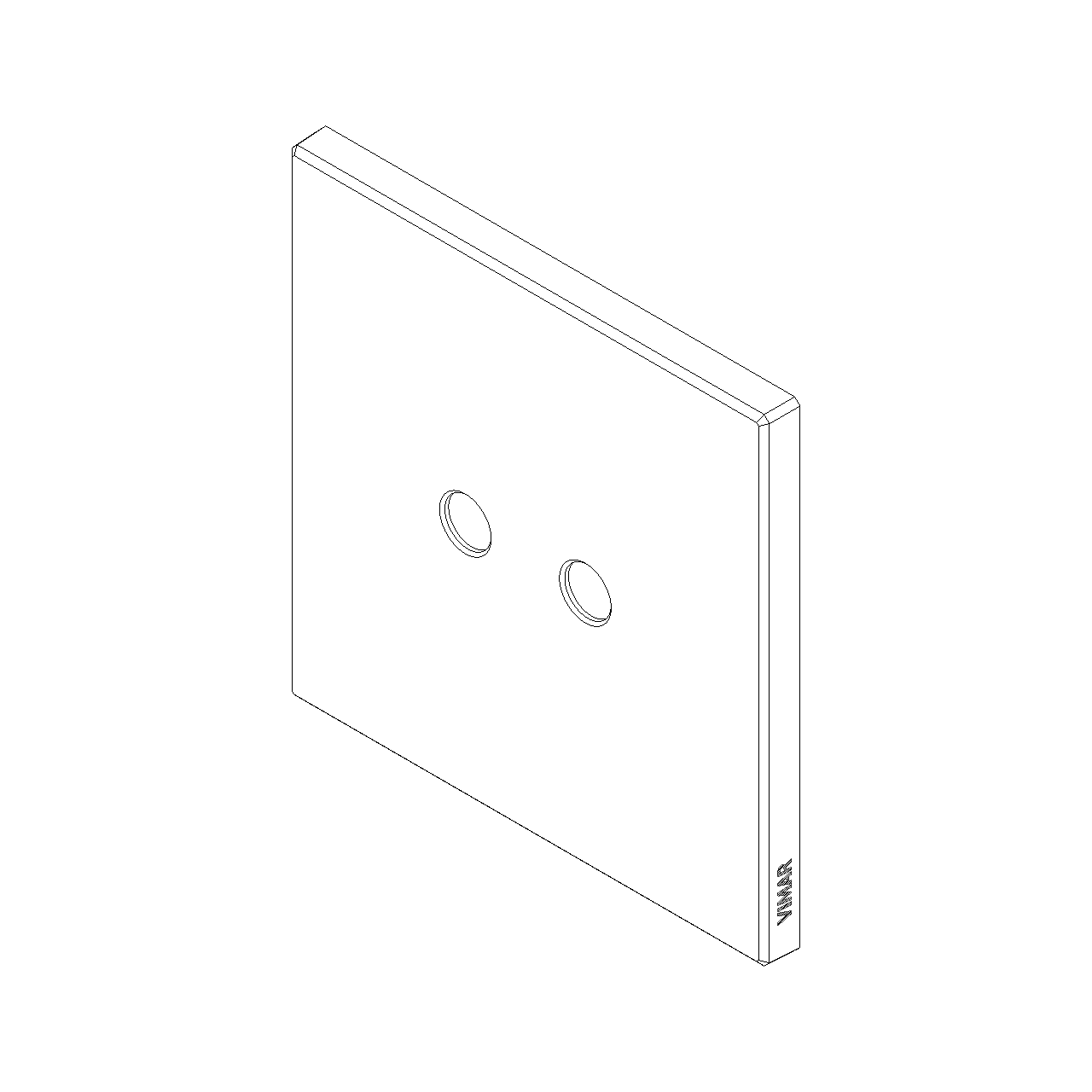 Vimar Eikon Cover Plate, Metal, Horizontal/Vertical Mount — Quality Boat Parts