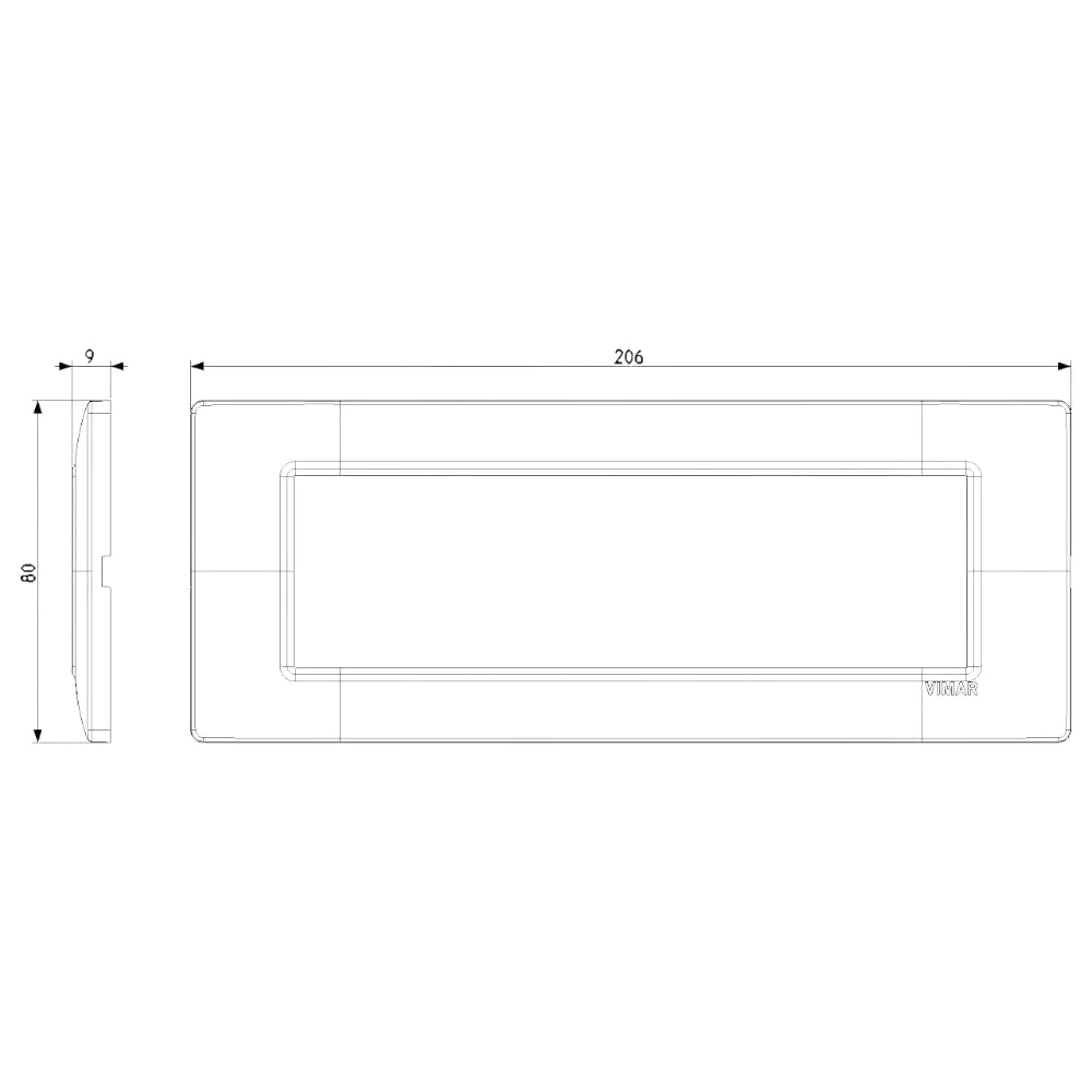 Vimar Plana 7-Module Cover Plate — Quality Boat Parts