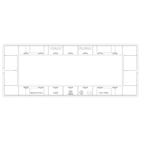 Vimar Plana 7-Module Cover Plate — Quality Boat Parts