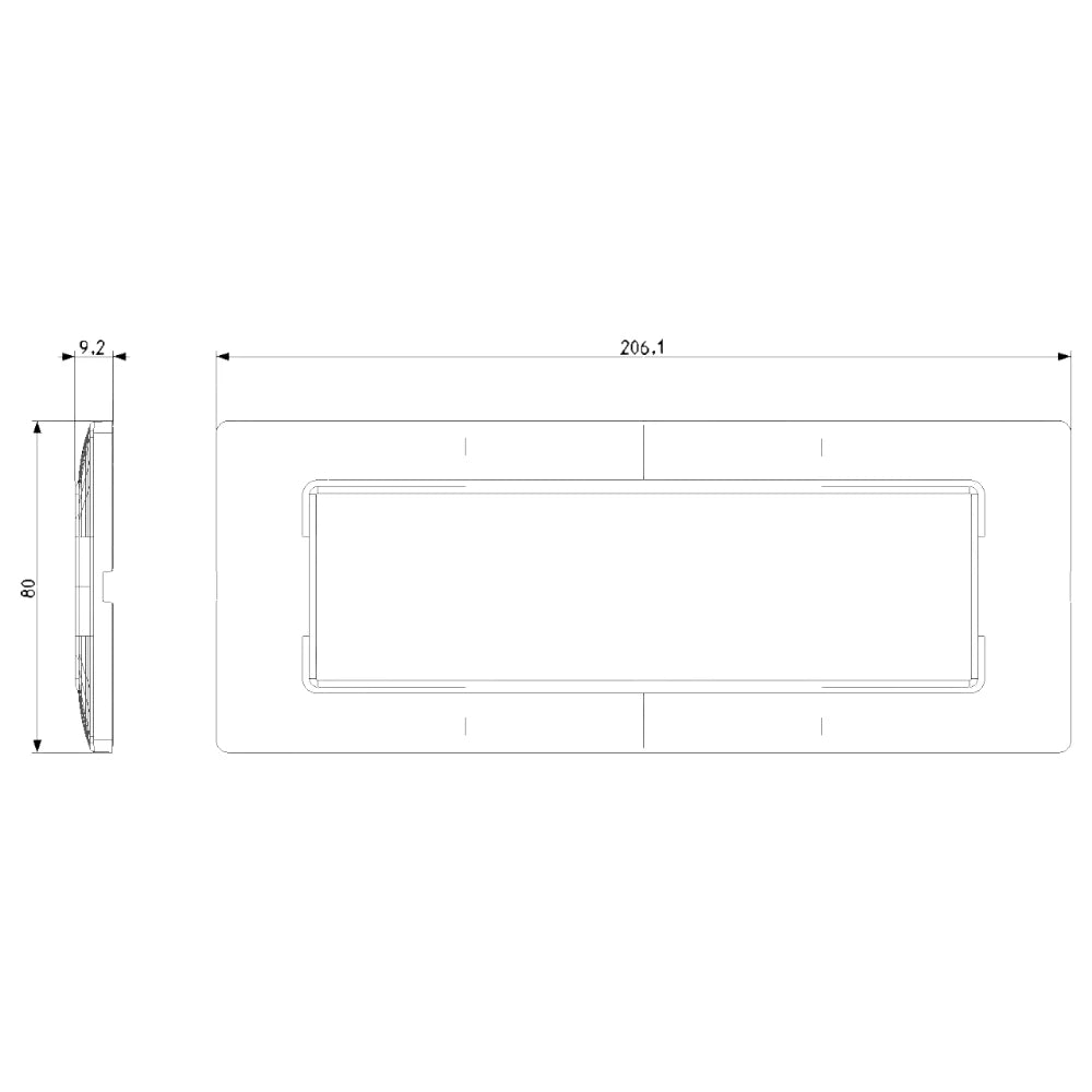 Vimar Plana 7-Module Cover Plate — Quality Boat Parts