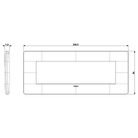 Vimar Plana 7-Module Cover Plate — Quality Boat Parts